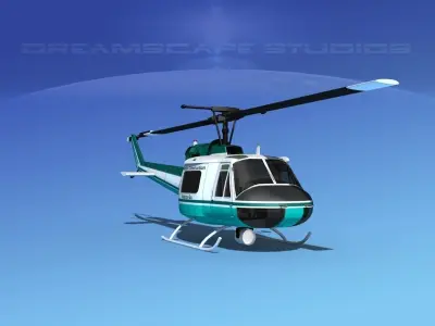 Bell 204 Jensen 3D model