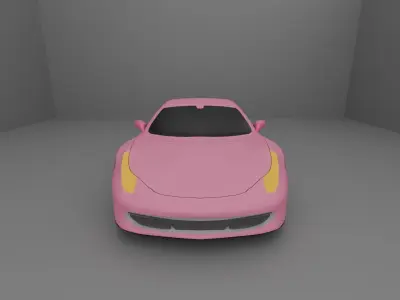 Low Poly Super Car 2 Free low-poly 3D model