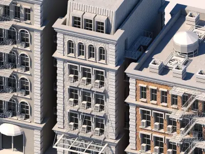 Commercial Building Generator Houdini 3D model