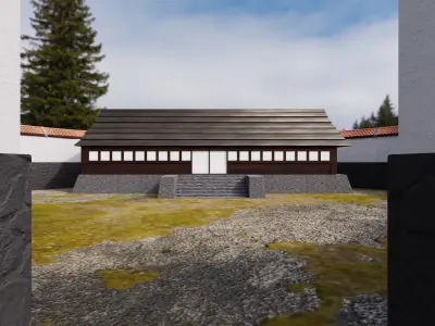 monastery circular building 3D model