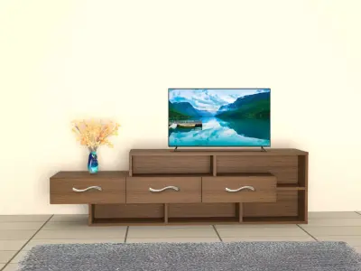 Modern TV Stand  Free 3D print model