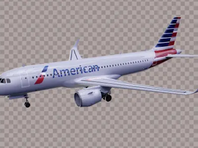 Airbus A320 Neo Airliner 3x Livery Low-poly 3D model