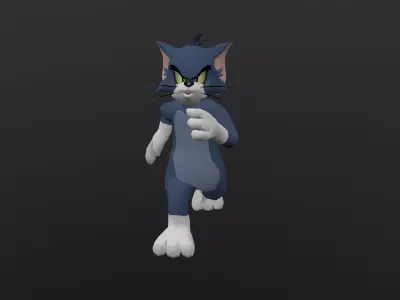 TOMC-016 Tom Cat Running In Place Low-poly 3D model
