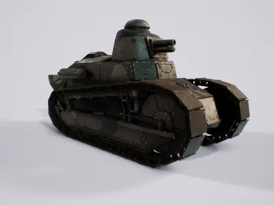 Renault FT-17 light tank Low-poly 3D model