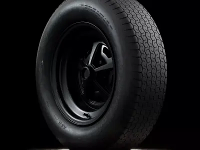 Dunlop CR65 600L 15 Front and Rear Tyres 3D model