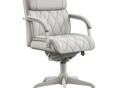 sutherland quilted leather office 3D model