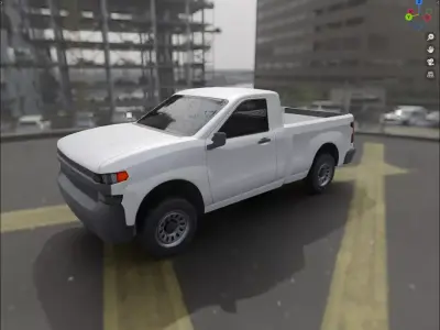 Chevrolet Silverado 2022 utility truck vechicle lowpoly Low-poly 3D model