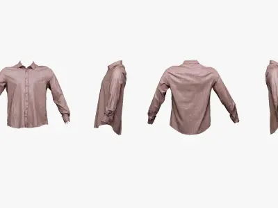 001285 pink mans t-shirt Low-poly 3D model