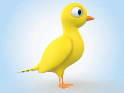Yellow Bird 3D model