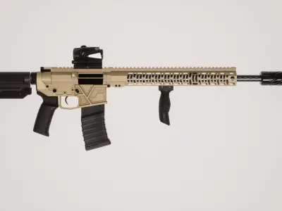 Assault Rifle 1 Low-poly 3D model