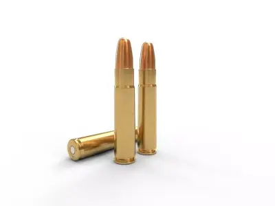 356 Winchester Ammo Low-poly 3D model