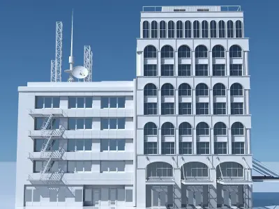 Commercial Building Facade 12 3D model