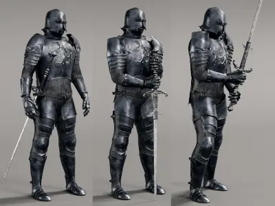 Grim Knight 3D model