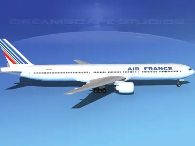 Boeing 777-300 MP Air France 3D model