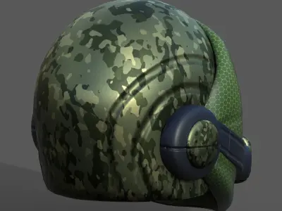 Gas mask helmet scifi fantasy armor hats military Low-poly Low-poly 3D model