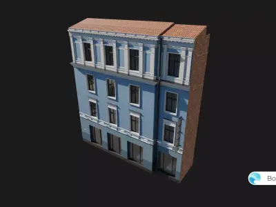 Old Riga Building 3D model Low-poly 3D model Low-poly 3D model