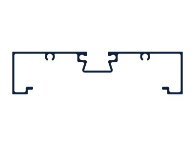 Aluminum Extruded Open Back MOD AL-021sh Low-poly 3D model