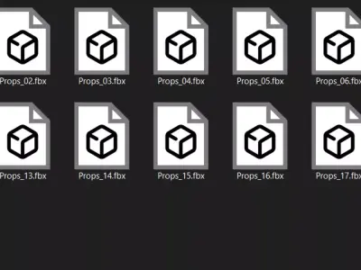 Mega service props Low-poly 3D model