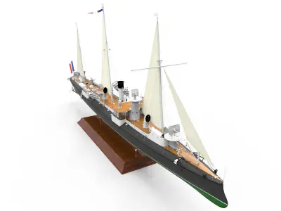 Avizo - torpillear La Bombe - FRANCE Navy 1885 year 3D model