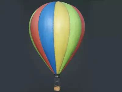 Air Ballon Low-poly 3D model