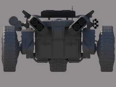 Sci-Fi Military Vehicle 3D model
