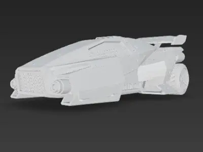 3D Printable Sci Fi Themed Decorative Vehicle Model 3D print model