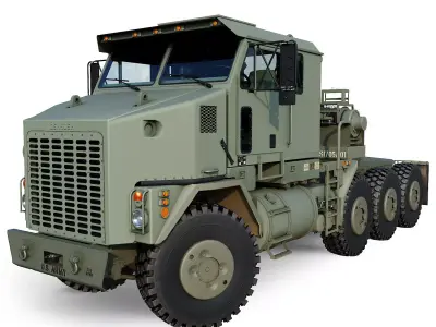 Military truck Oshkosh M1070 HET 8x8 Low-poly 3D model