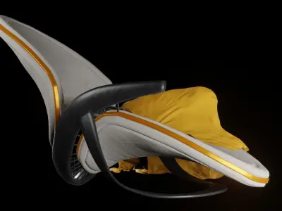 Chair 3 with blanket 3D model