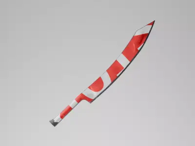 Stop Sign Machete 3D model