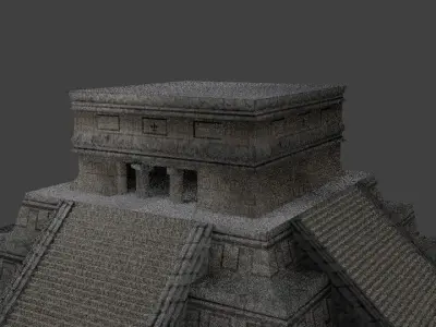 Mayan Temple - El Castillo Low-poly 3D model