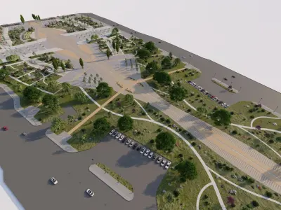 park-public park-Private Park Landscape Urban 3D model