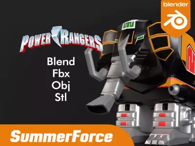  Mastodon Dinozord - Power Ranger 3D model