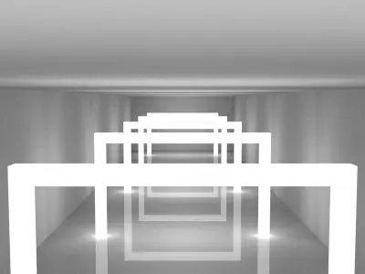 Sci Fi Tunnel 3D model 63