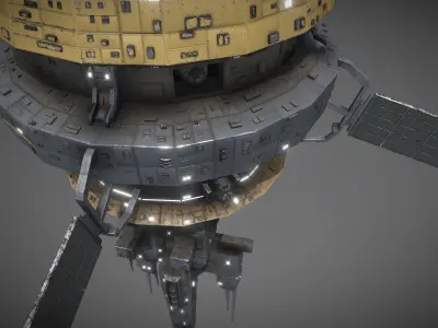 Space Force 1 Orbital Station Low-poly 3D model