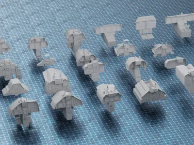 Cockpit Kitbash 3D model