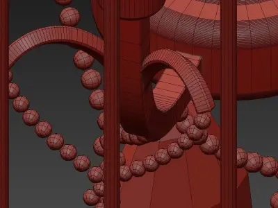 Beautiful Bird Cage Chandelier 3D model