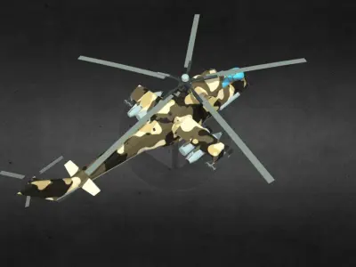 Mi24P Chernobyl Low-poly 3D model