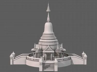 Pagoda V04 Low-poly 3D model