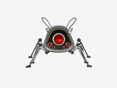 Insect Robot F01 Steel - SciFi Character Design Low-poly 3D model