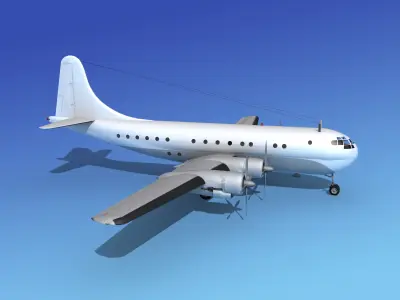 Boeing 377 Unmarked 3D model