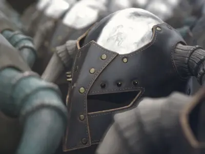 Dark LORDS Helmet Low-poly 3D model