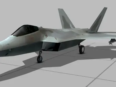 F22 Raptor Low-poly 3D model