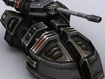 3DRT - Sci-Fi hovertank4  Low-poly 3D model