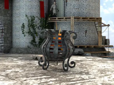 medieval floor lighting 3D model