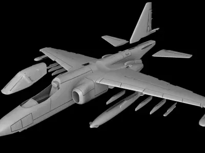 SU-25 FROG FOOT AIRCRAFT STL FILES Scale 1-72 3D print model