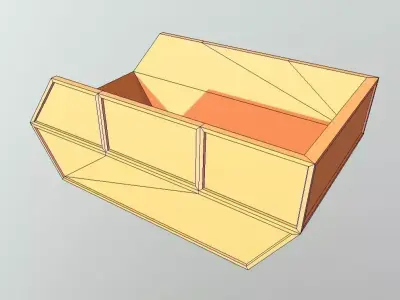 Rubbish Container Lowpoly Low-poly 3D model