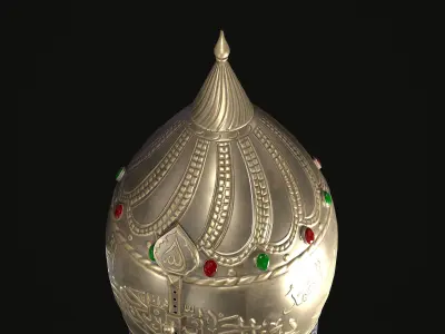 Ottoman Helmet PBR Low-poly 3D model