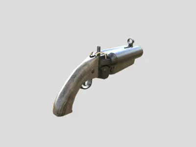 Thumper-gun model 3d game ready model Low-poly 3D model Low-poly 3D model