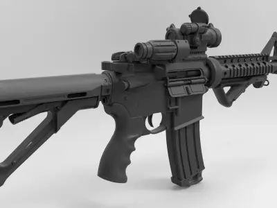 M4a1 - High poly rifle 3D model