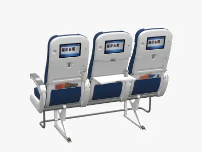 Airplane Chair V6 Low-poly 3D model